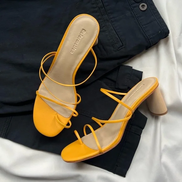 NWOT Reformation Rachel Heeled Sandal ✨🍊 - Picture 4 of 5